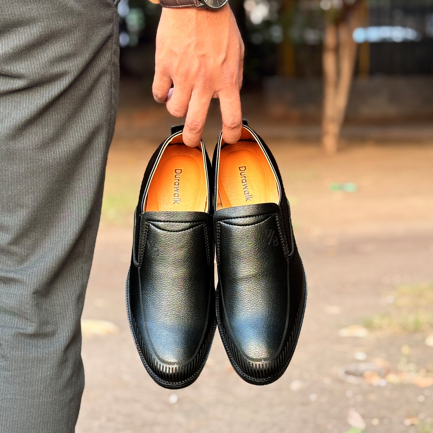 Durawalk Black Premium Loafers