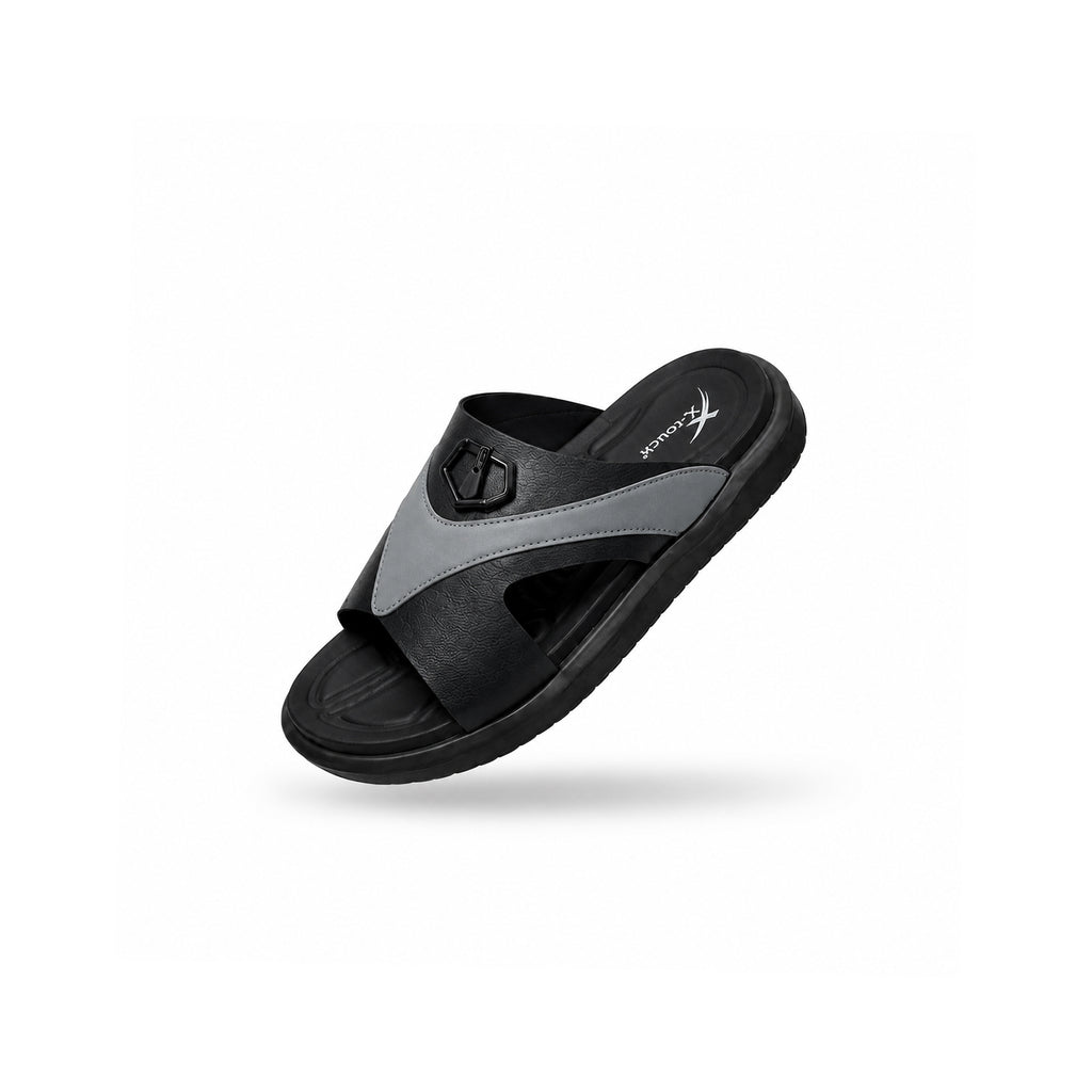 Black Buckle Slipper