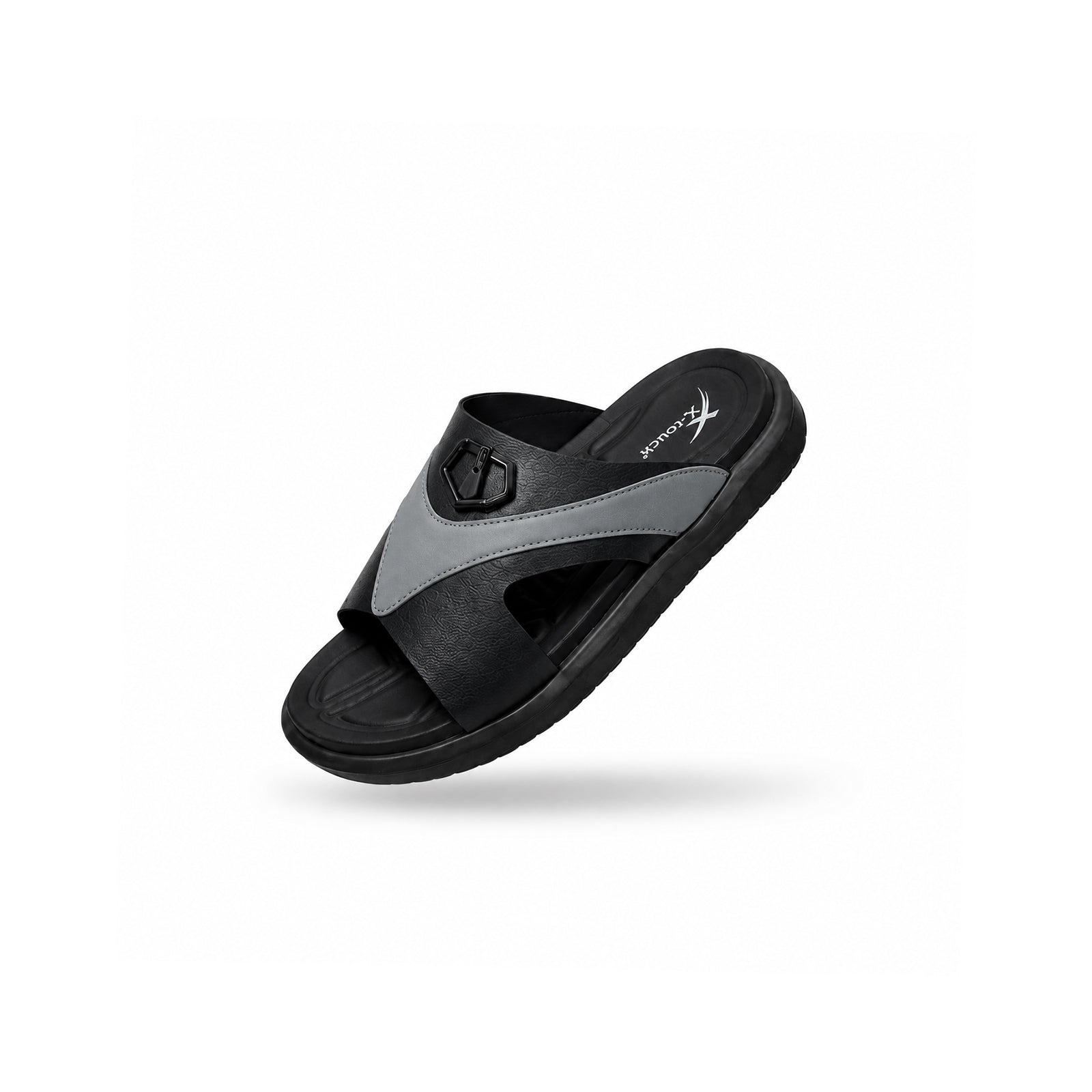 Black Buckle Slipper
