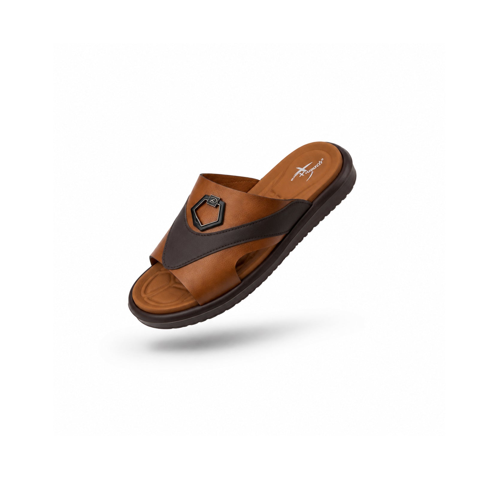 Brown Buckle Slipper