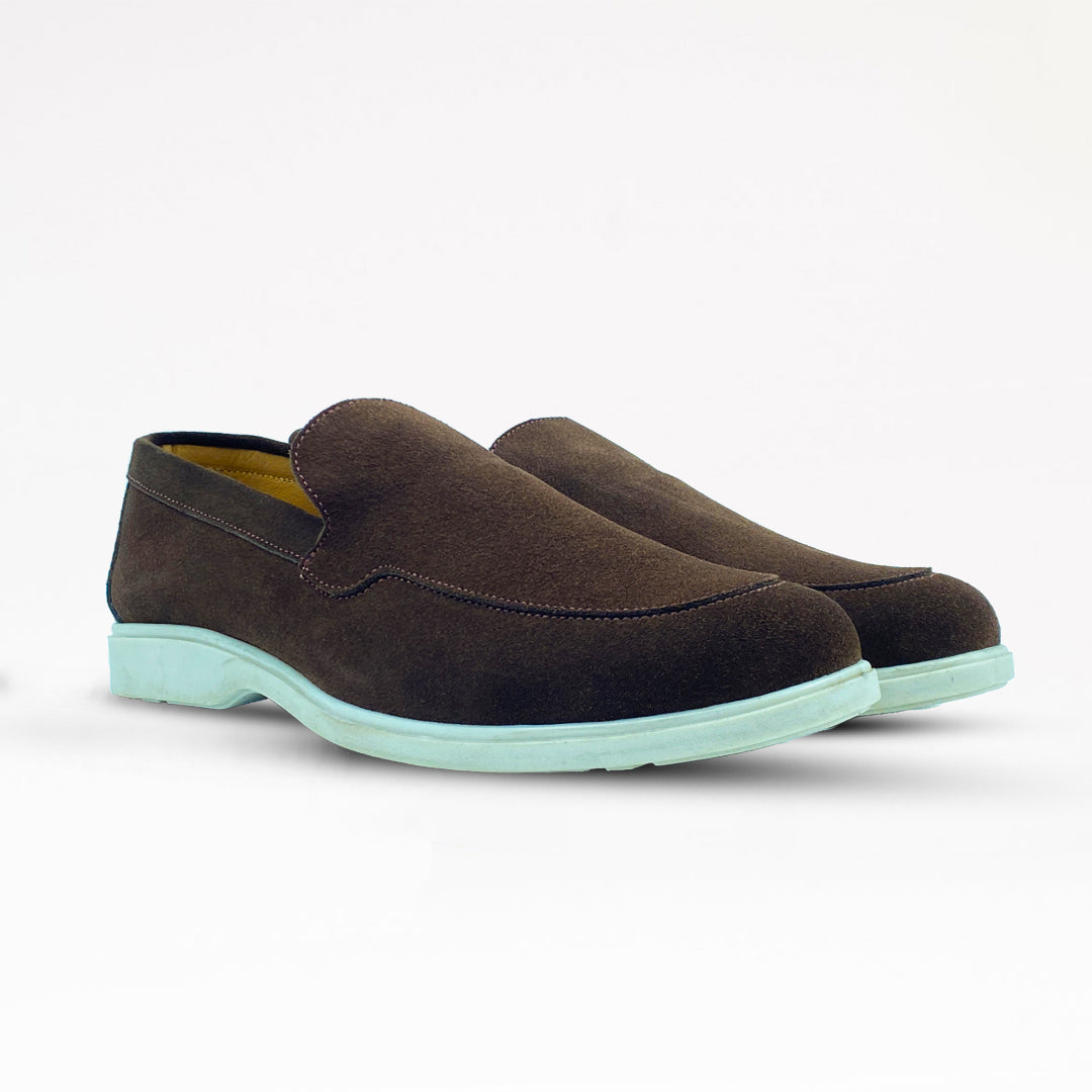 Brown Suede Loafers For Men | (Rich Chocolate Brown)
