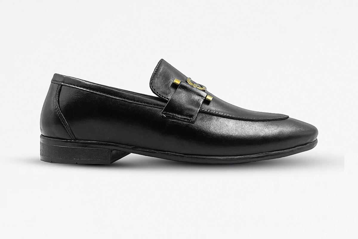 Executive Leather Hook-Up Shoes | Black Leather Shoes