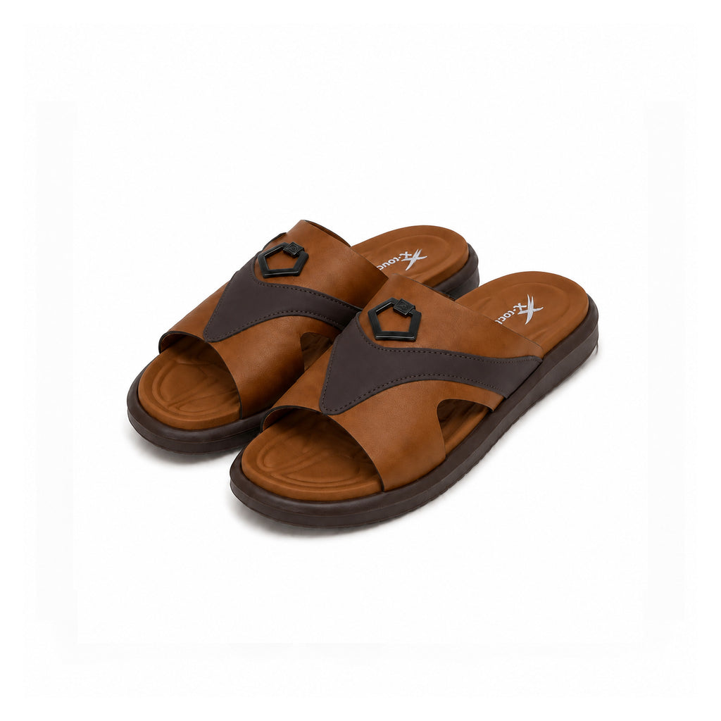 Brown Buckle Slipper