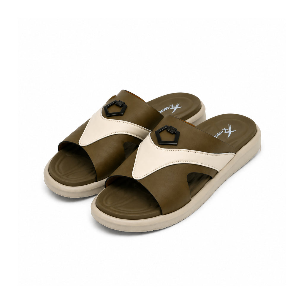 Olive Green Buckle Slipper
