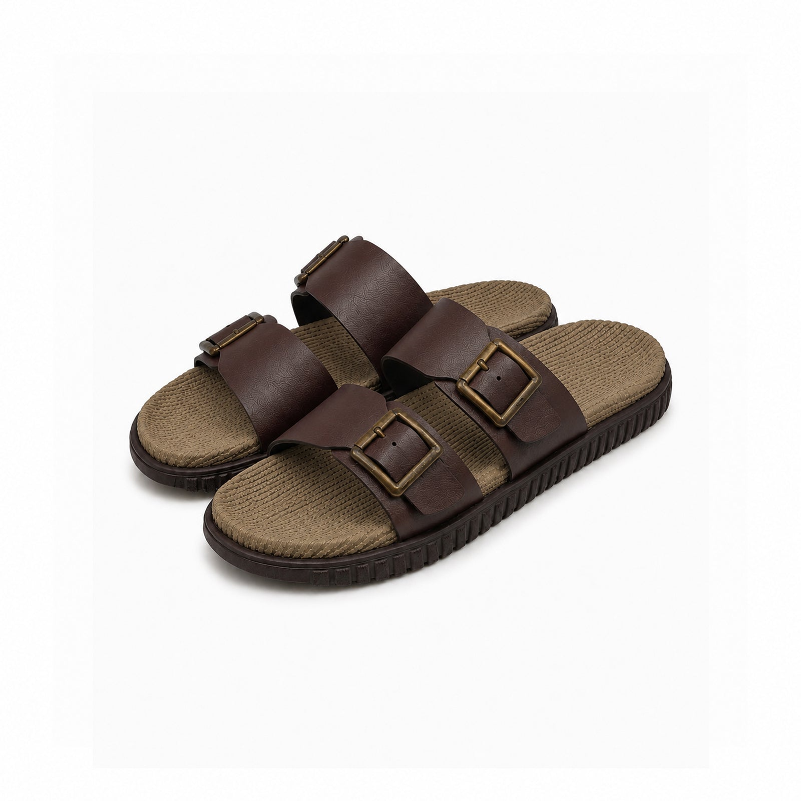 Chocolate Brown Strap Slipper