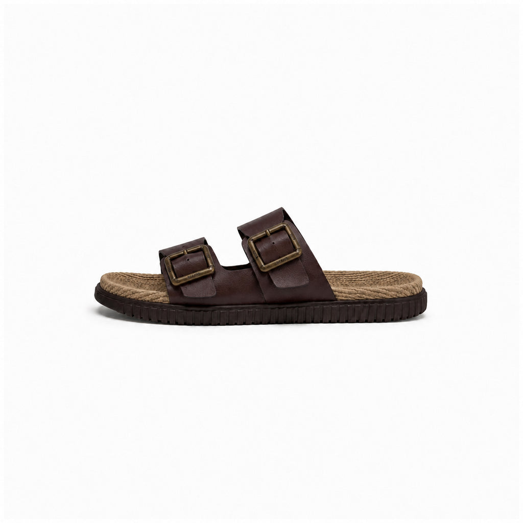 Chocolate Brown Strap Slipper