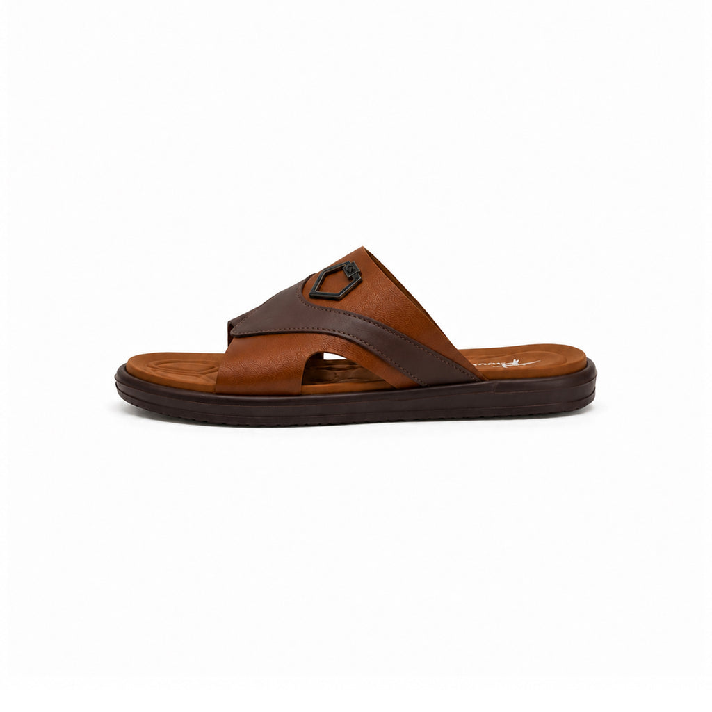 Brown Buckle Slipper