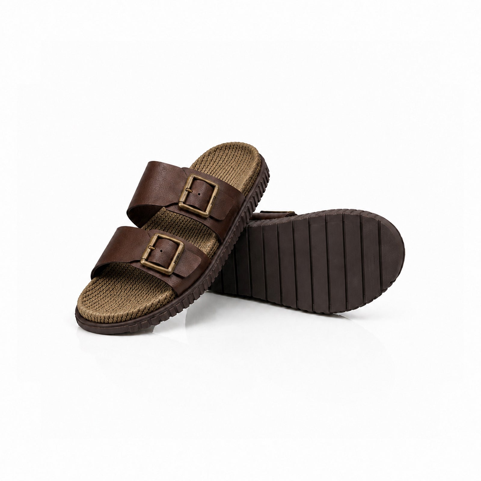 Chocolate Brown Strap Slipper