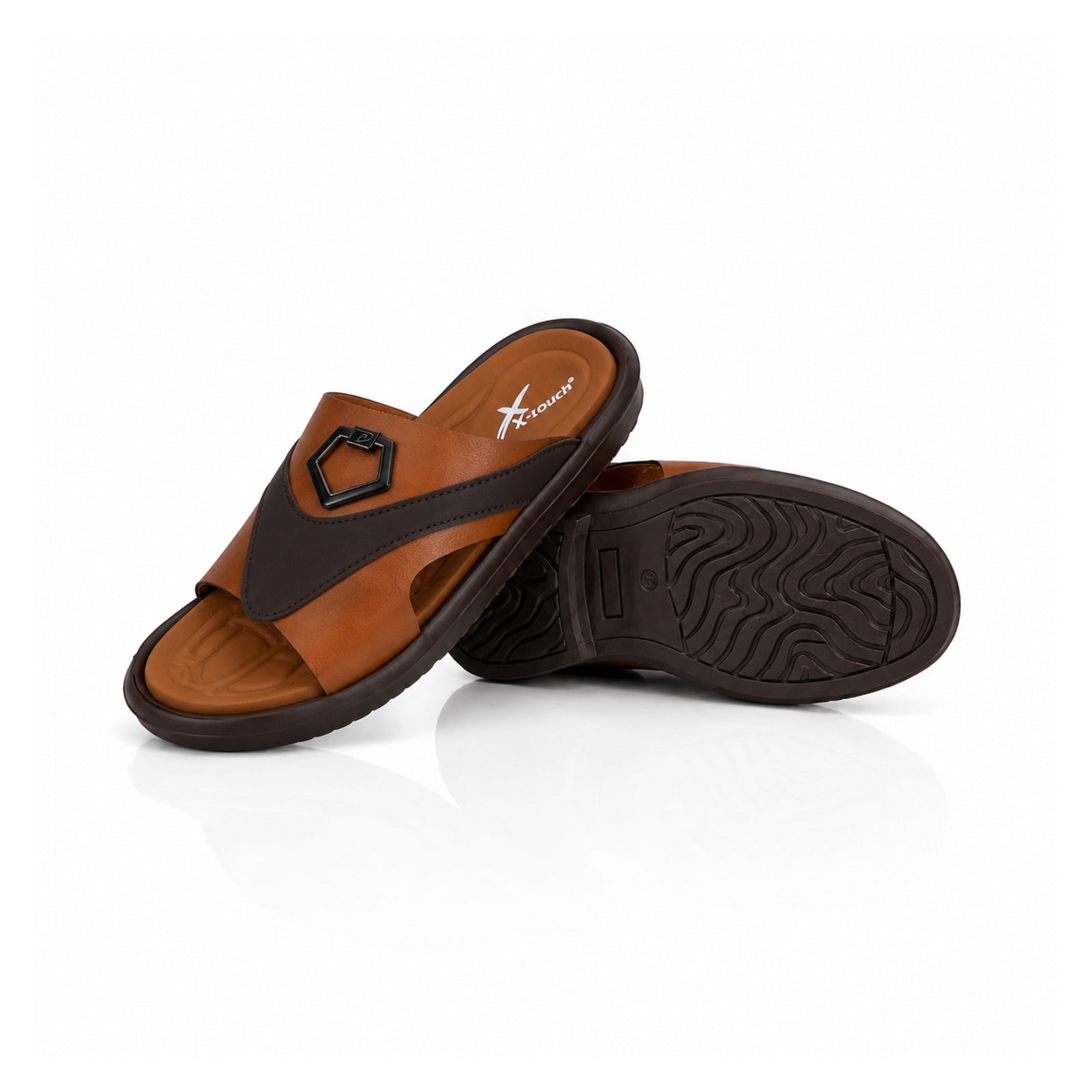 Brown Buckle Slipper