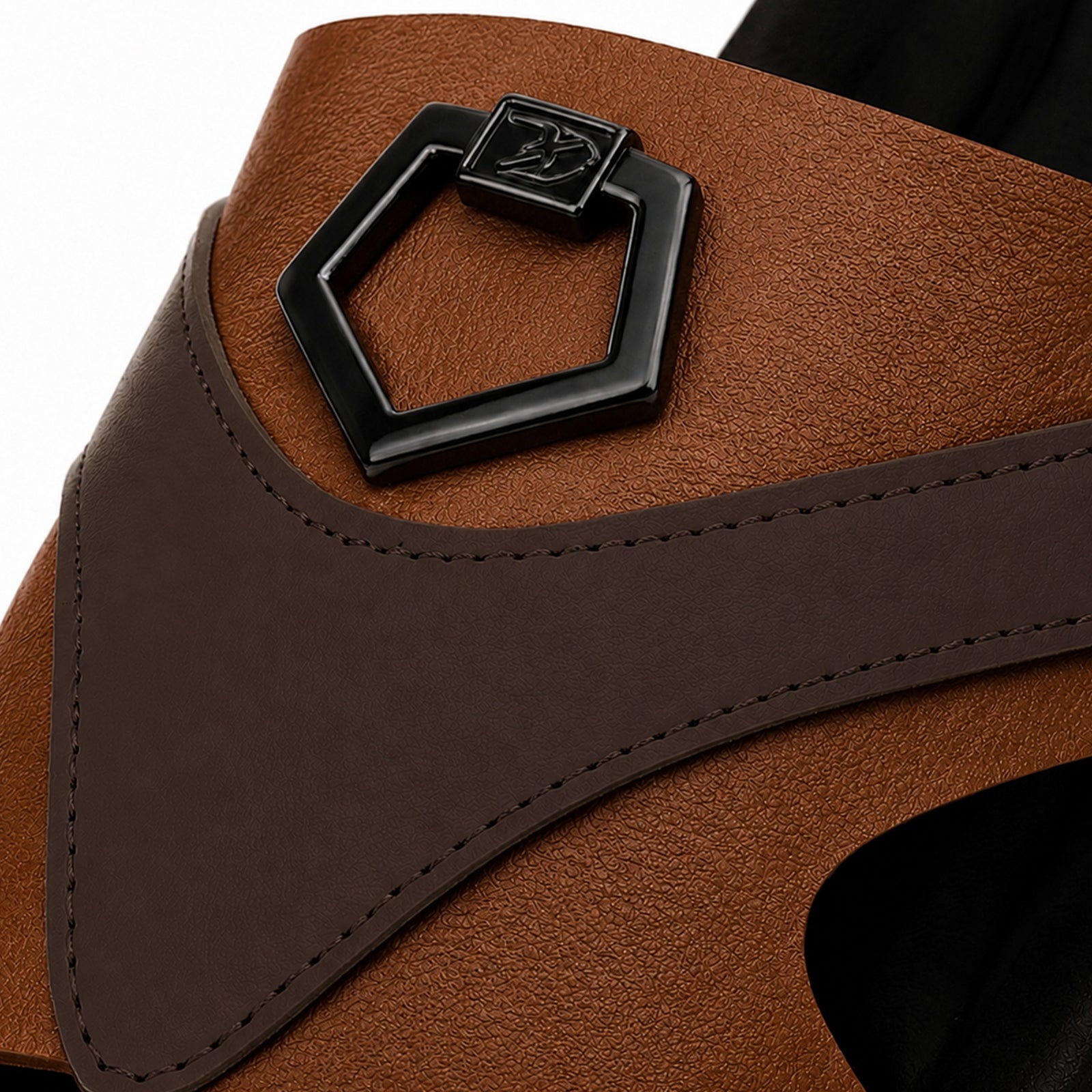 Brown Buckle Slipper