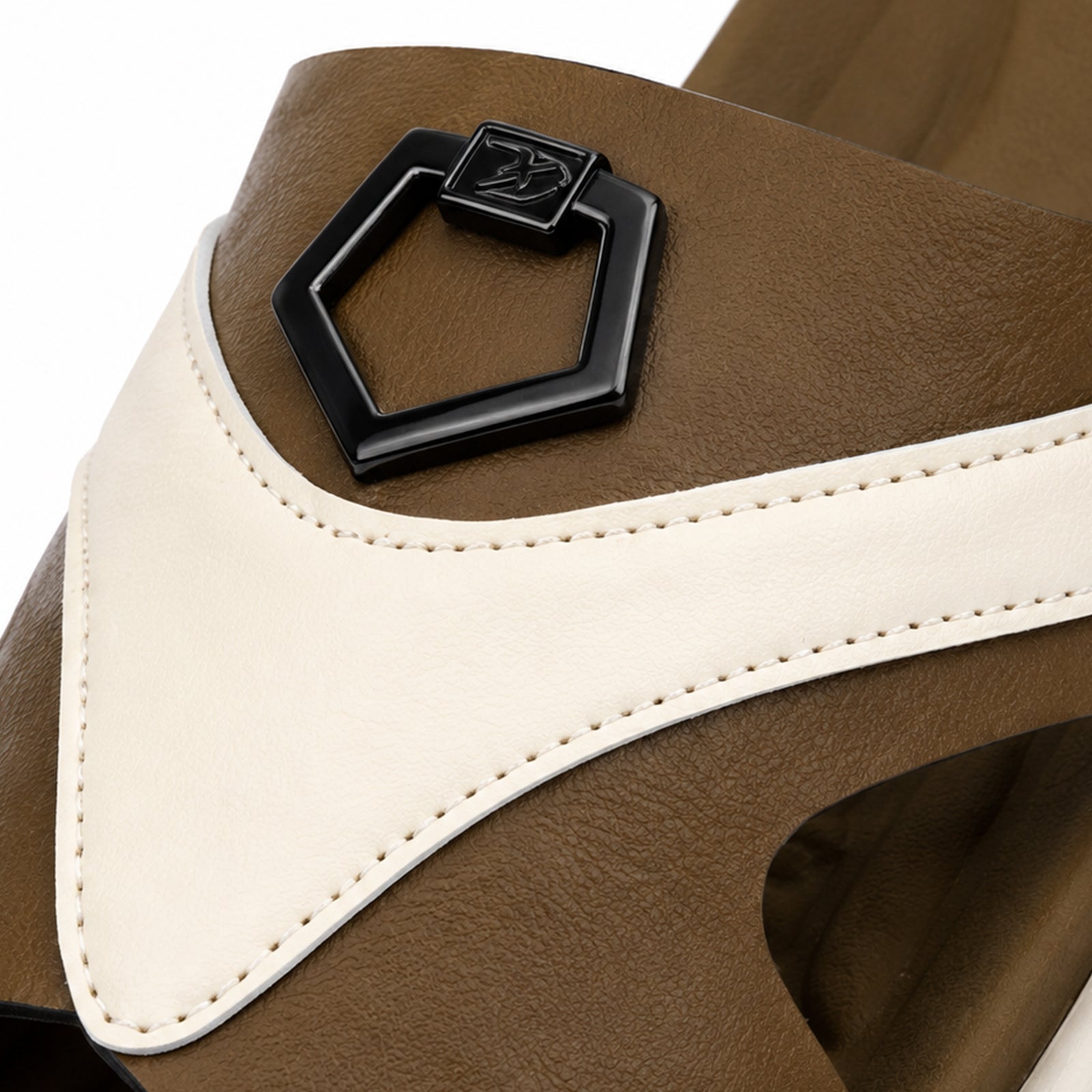 Olive Green Buckle Slipper