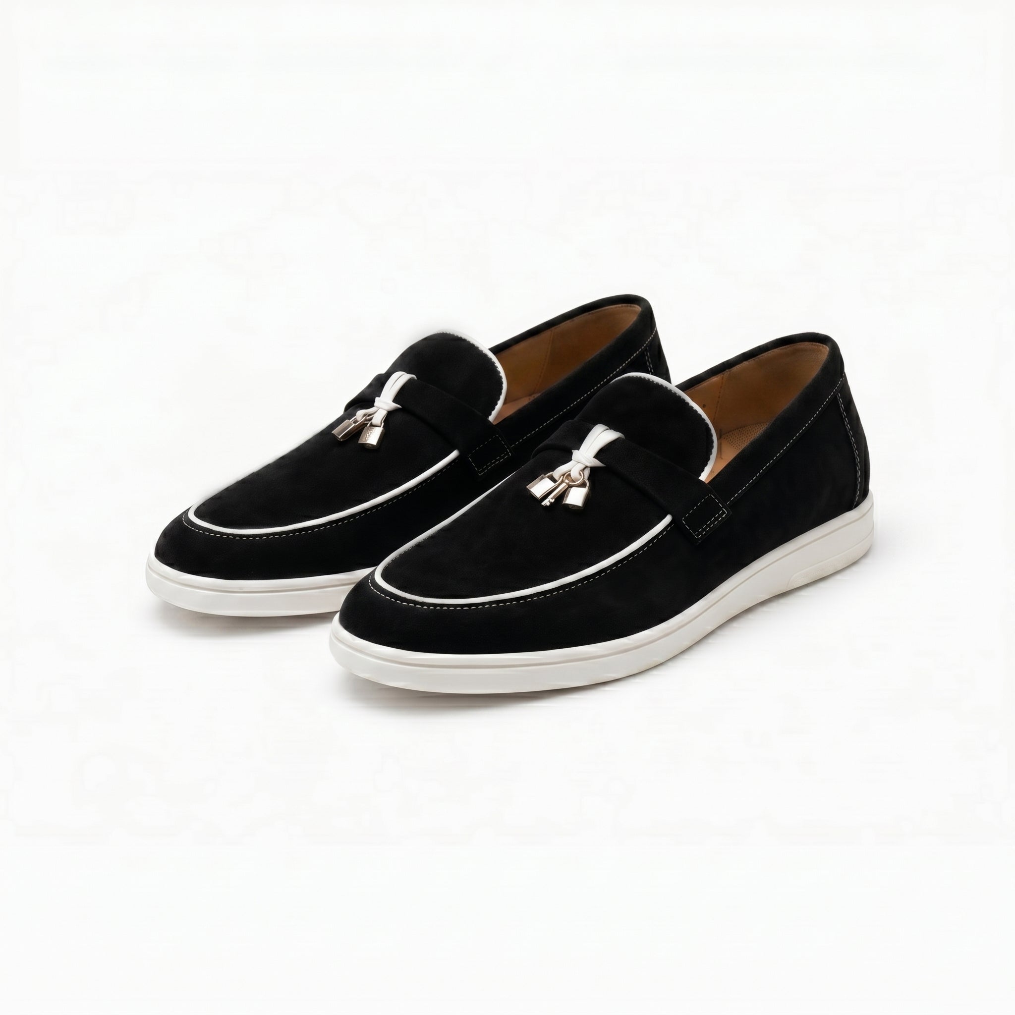 Black Loro Piana Loafers