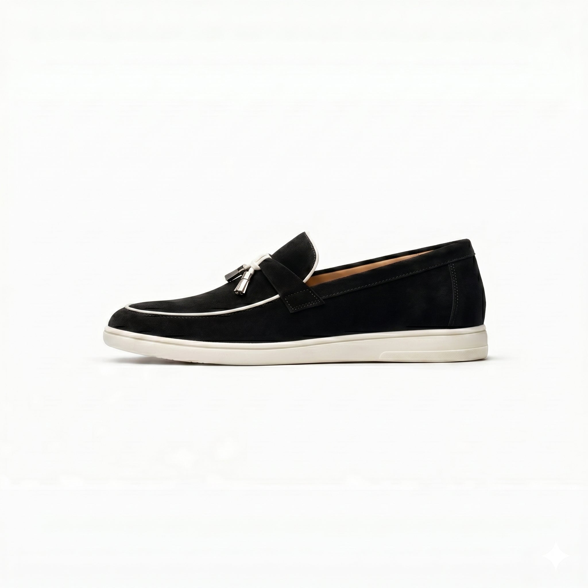 Black Loro Piana Loafers