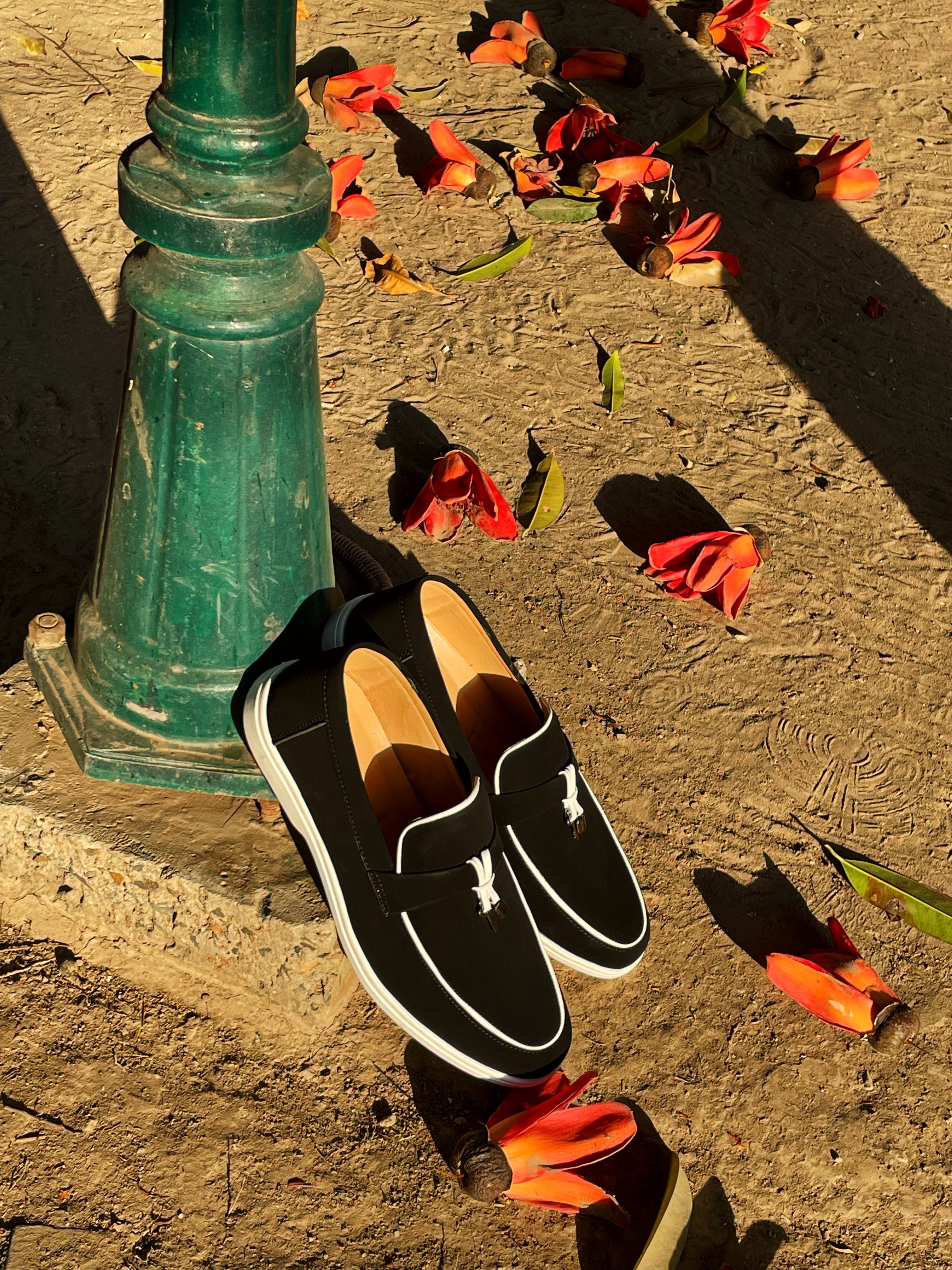 Black  Loro Piano Loafers