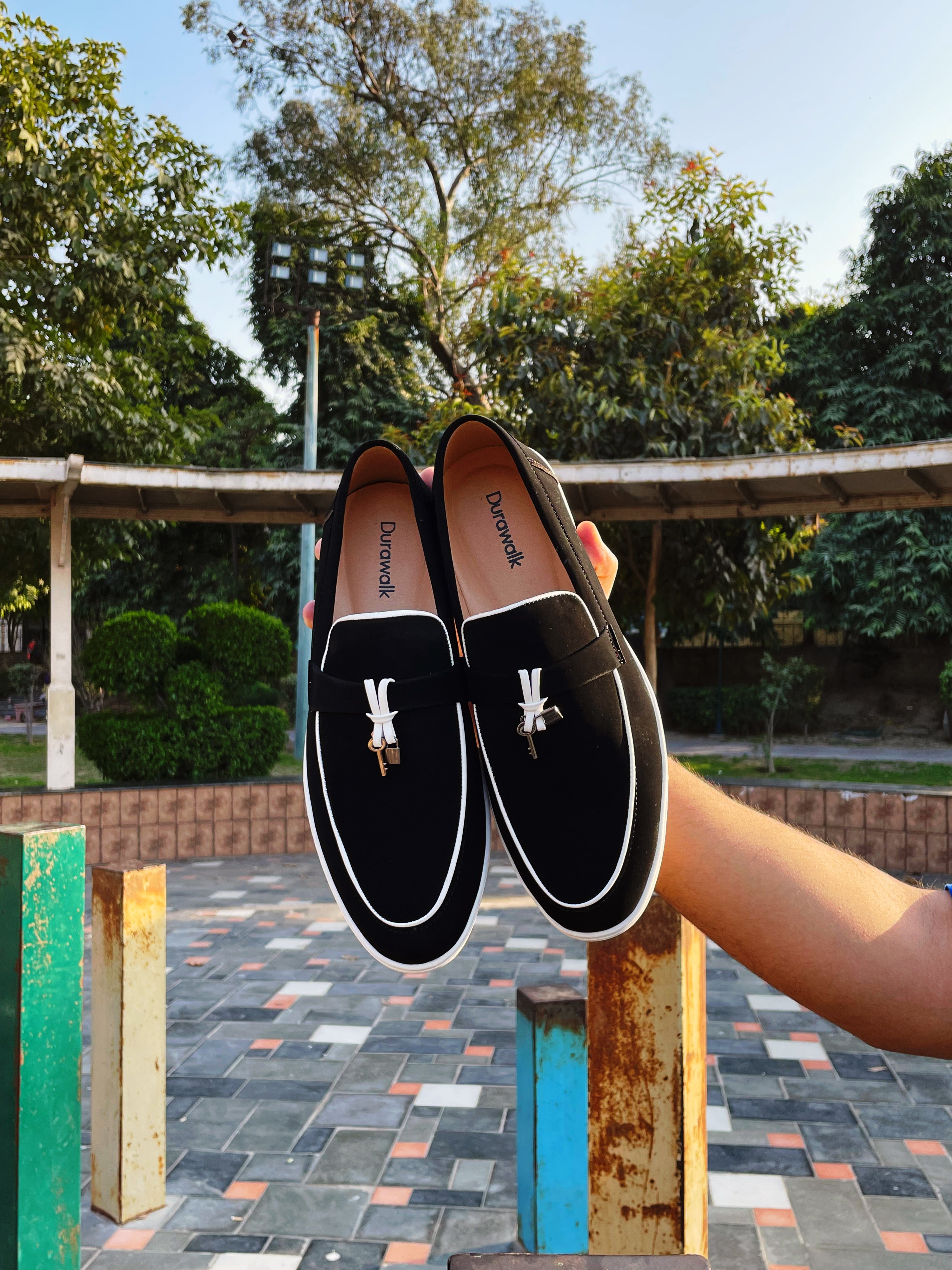 Black  Loro Piano Loafers