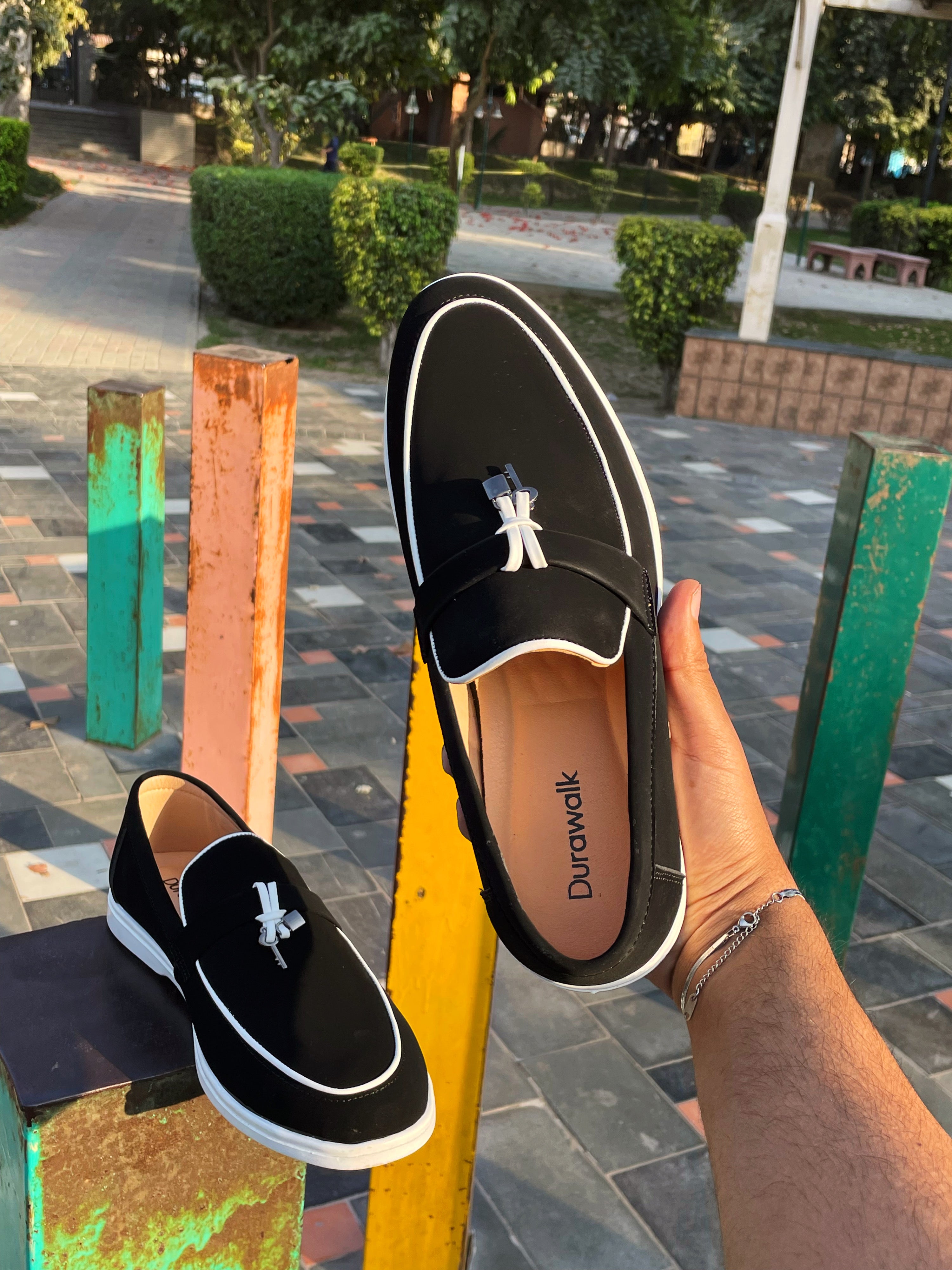 Black  Loro Piano Loafers